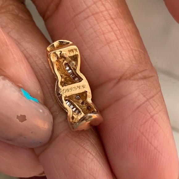 Elegant 14k Rose Gold Diamond Twisted Earrings - Picture 2 of 8